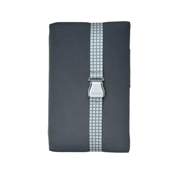 Pro gray and black seat pad for business terraces and urban offices.